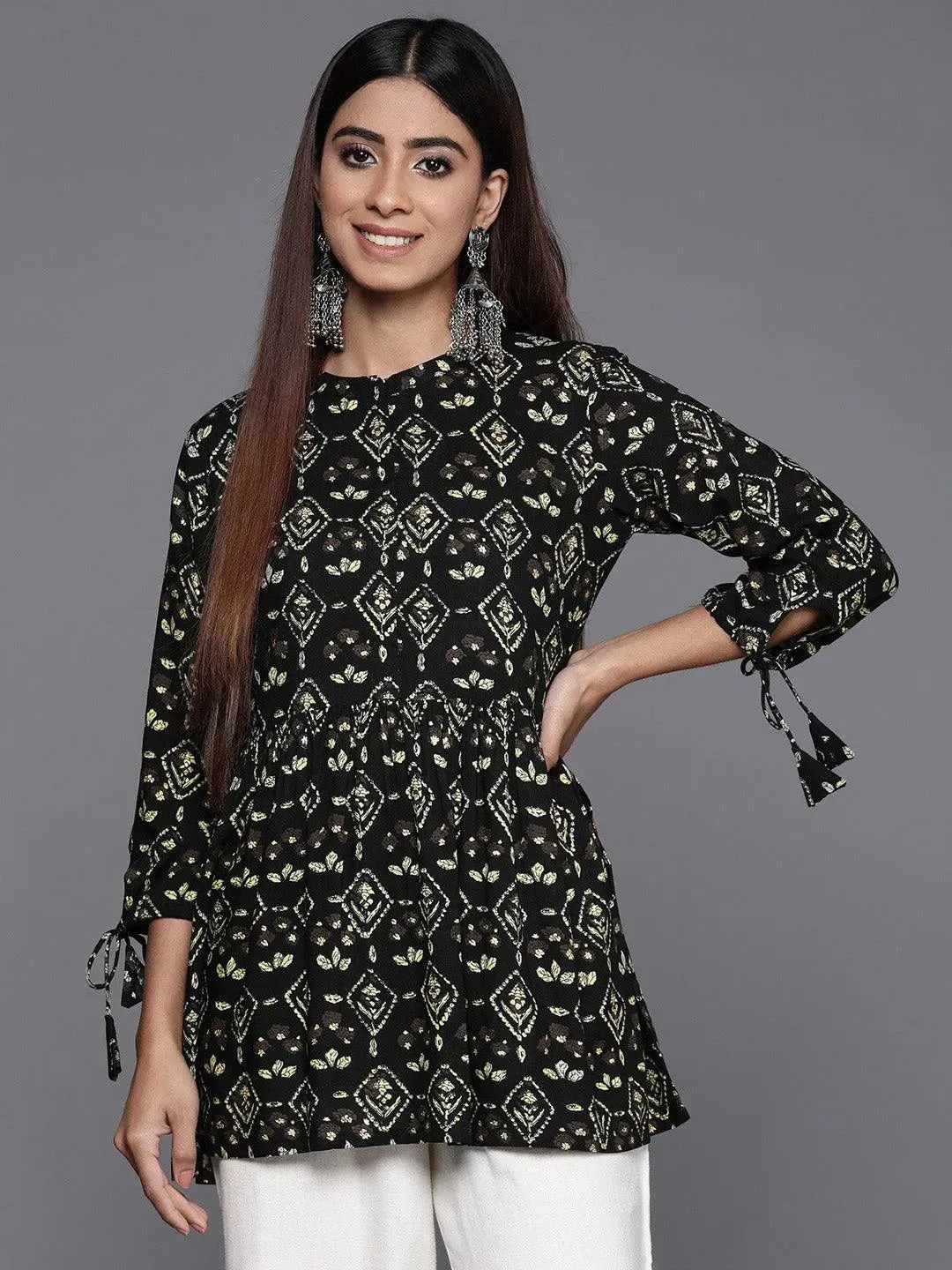Black Rayon Kurti